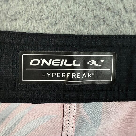 O'Neill Board Shorts Mens 34x7 Hyperfreak Tropical Palm Tree Surfer Skater Beach - Picture 4 of 6